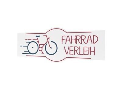 Werbeaufkleber, Fahrradverleih, 1600 x 600 mm Werbeaufkleber, Fahrradverleih, 1600 x 600 mm