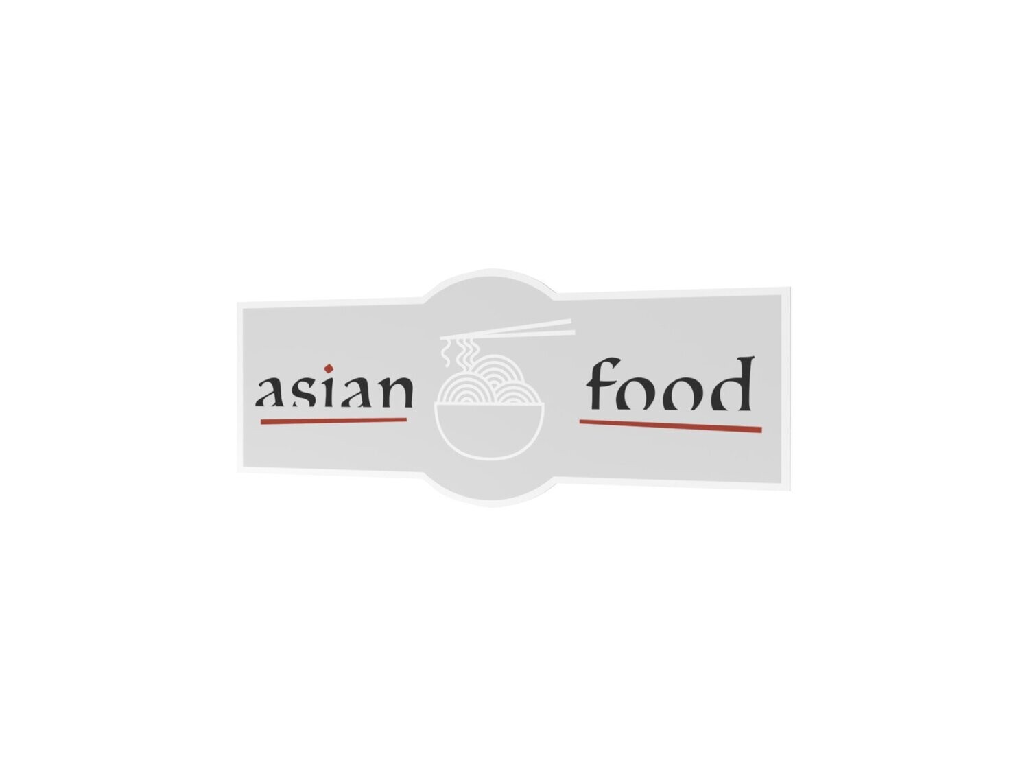 Werbeaufkleber, asian food, 1200 x 475 mm