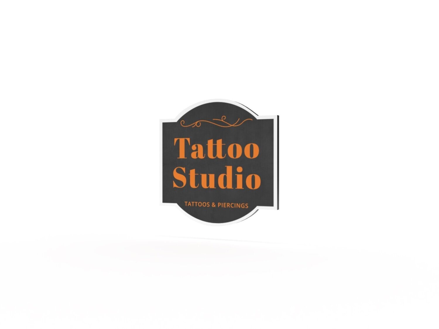 Werbeschild, Tattoo Studio, 600 x 600 mm