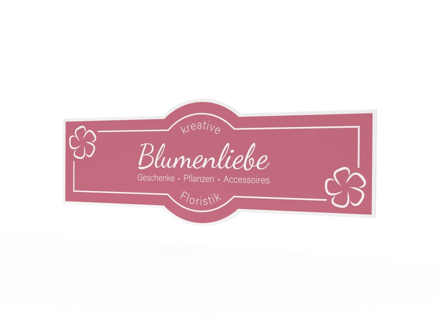 Werbeaufkleber, Blumenliebe, 1600 x 600 mm