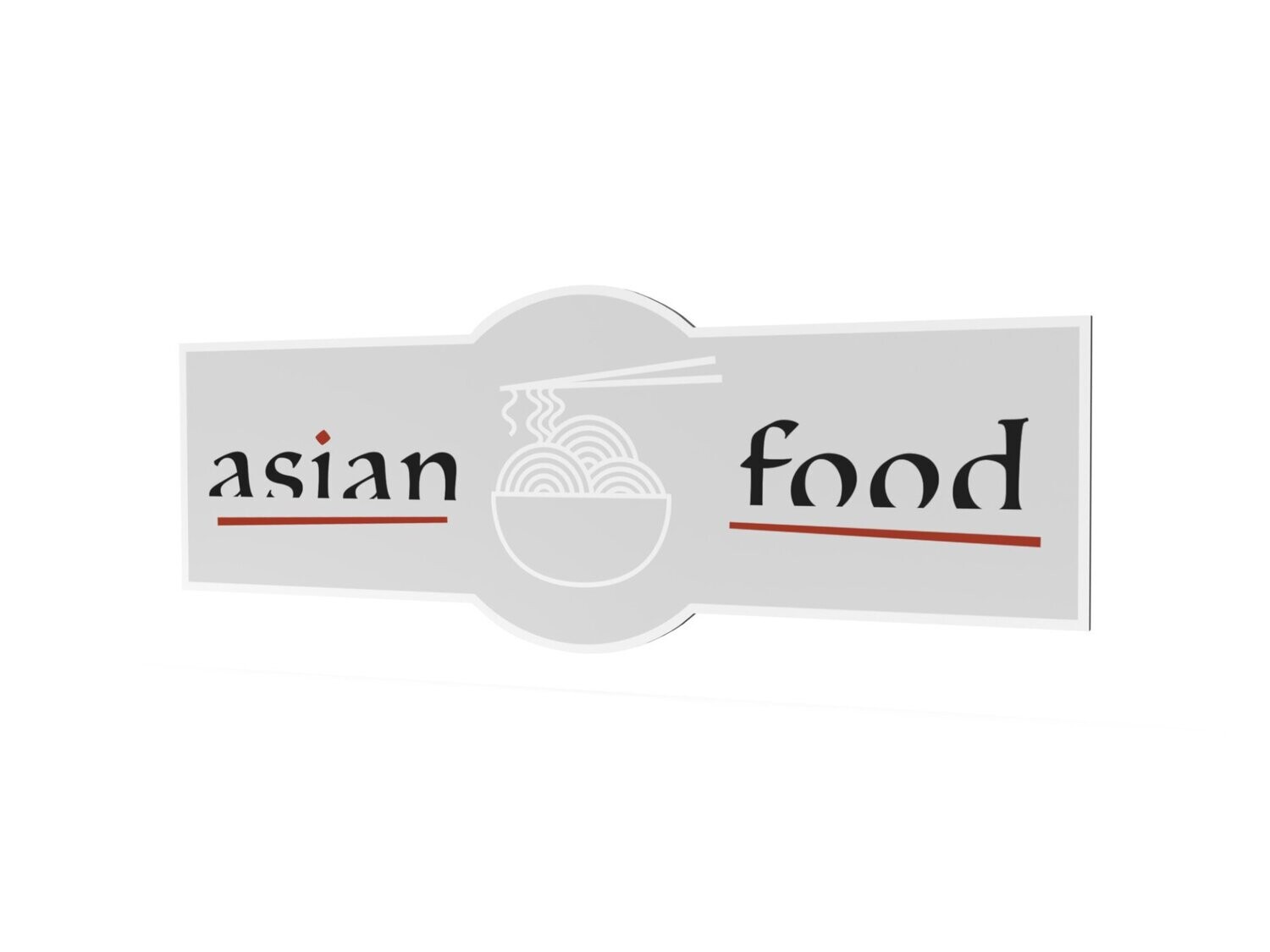 Werbeschild, asian food, 1600 x 600 mm