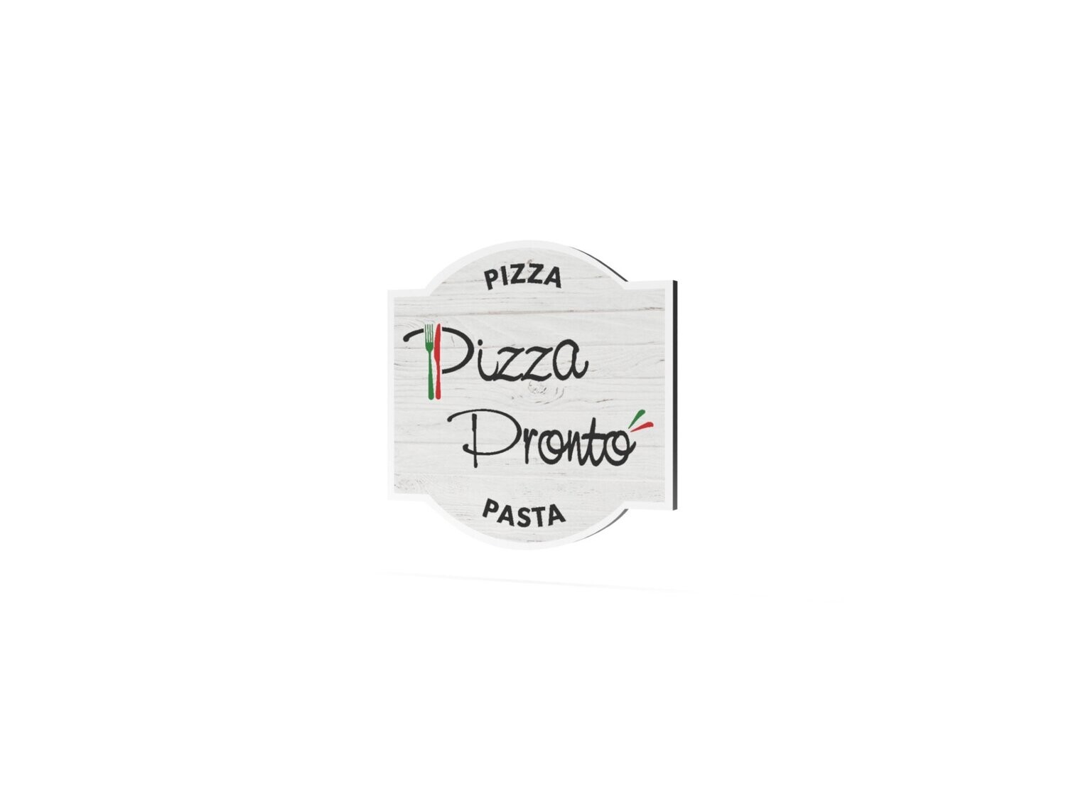 Werbeschild, Pizza Pronto, 600 x 600 mm