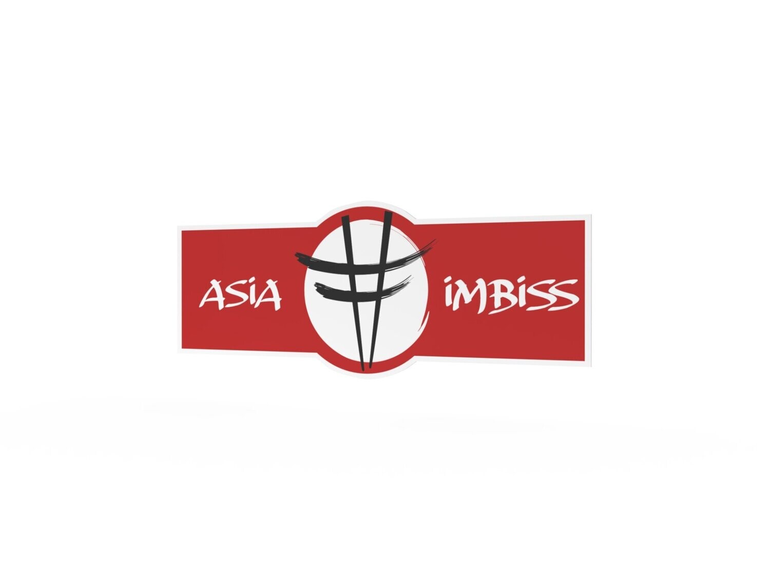 Werbeaufkleber, Asia Imbiss, 1200 x 475 mm