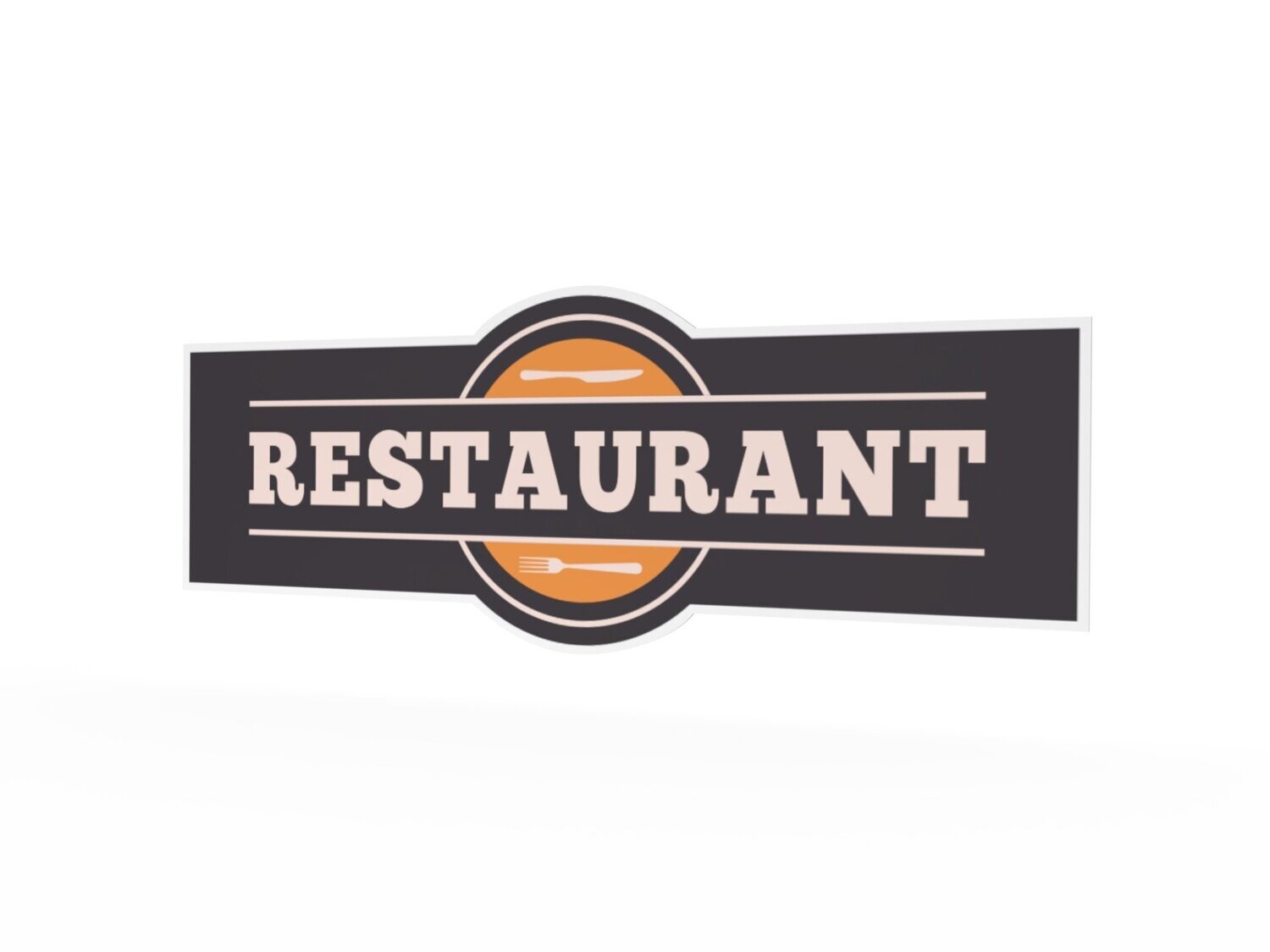 Werbeaufkleber, Restaurant, 1600 x 600 mm