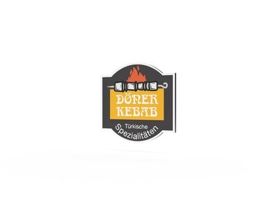 Werbeschild, Döner Kebab, 600 x 600 mm Werbeschild, Döner Kebab, 600 x 600 mm