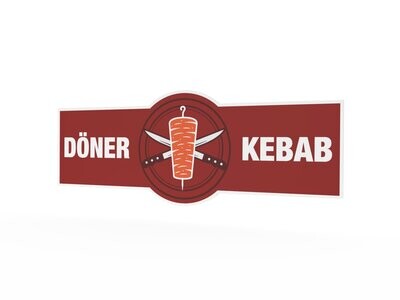 Werbeaufkleber, Döner Kebab, 1600 x 600 mm