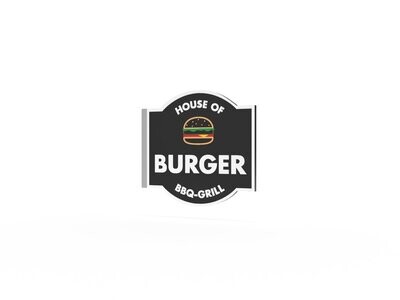 Werbeausleger, Burger, 630 x 600 mm Werbeausleger, Burger, 630 x 600 mm