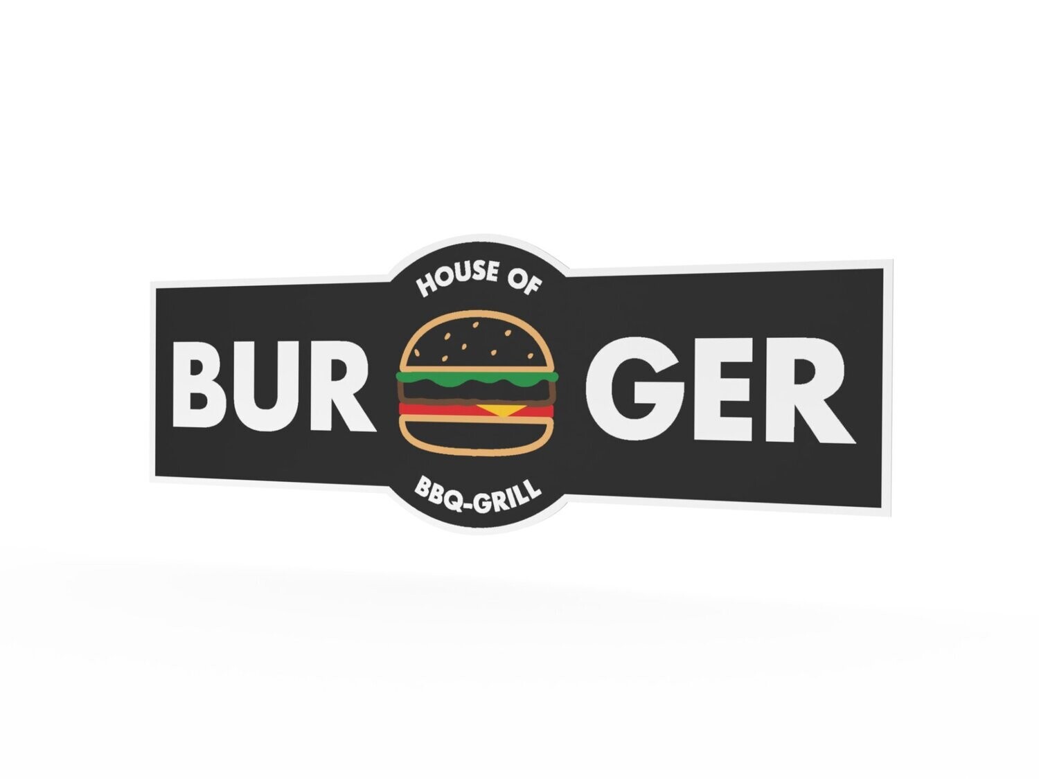 Werbeaufkleber, Burger, 1600 x 600 mm