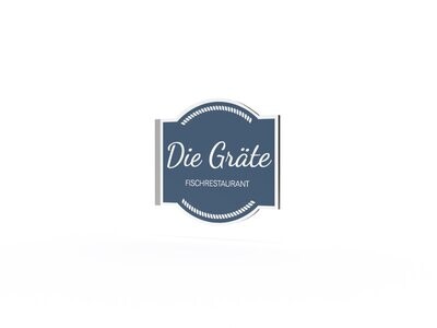Werbeausleger, Die Gräte, 630 x 600 mm Werbeausleger, Die Gräte, 630 x 600 mm