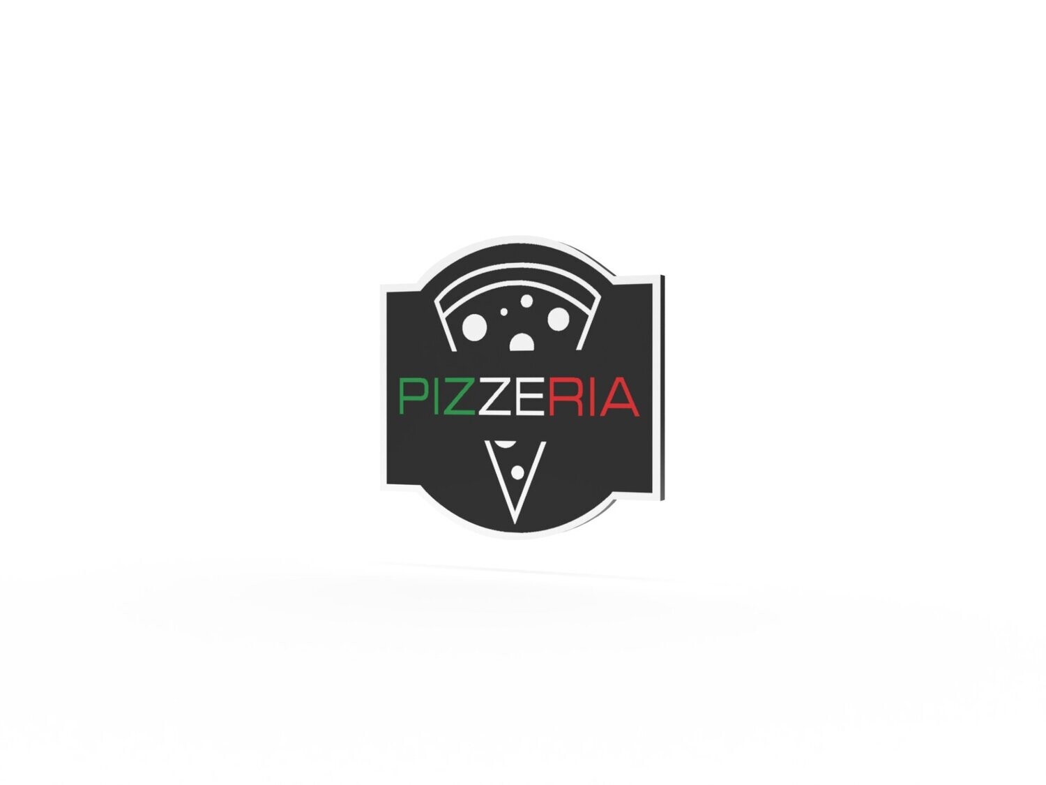 Werbeschild, Pizzeria, 600 x 600 mm