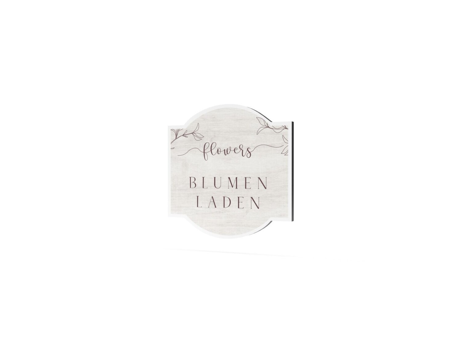 Werbeschild, Blumenladen, 600 x 600 mm