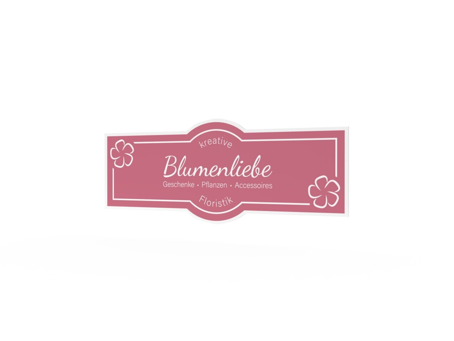 Werbeaufkleber, Blumenliebe, 1200 x 475 mm