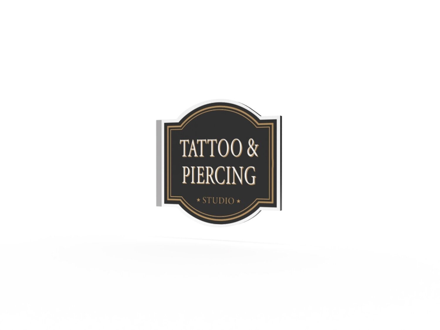 Werbeausleger, Tattoo & Piercing, 630 x 600 mm