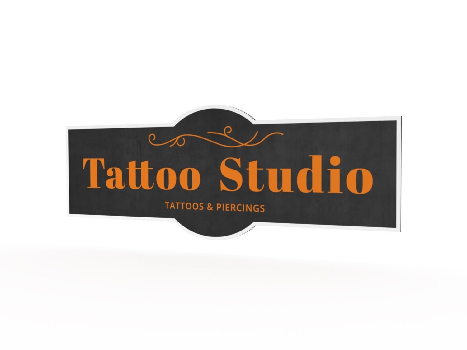 Werbeschild, Tattoo Studio, 1600 x 600 mm