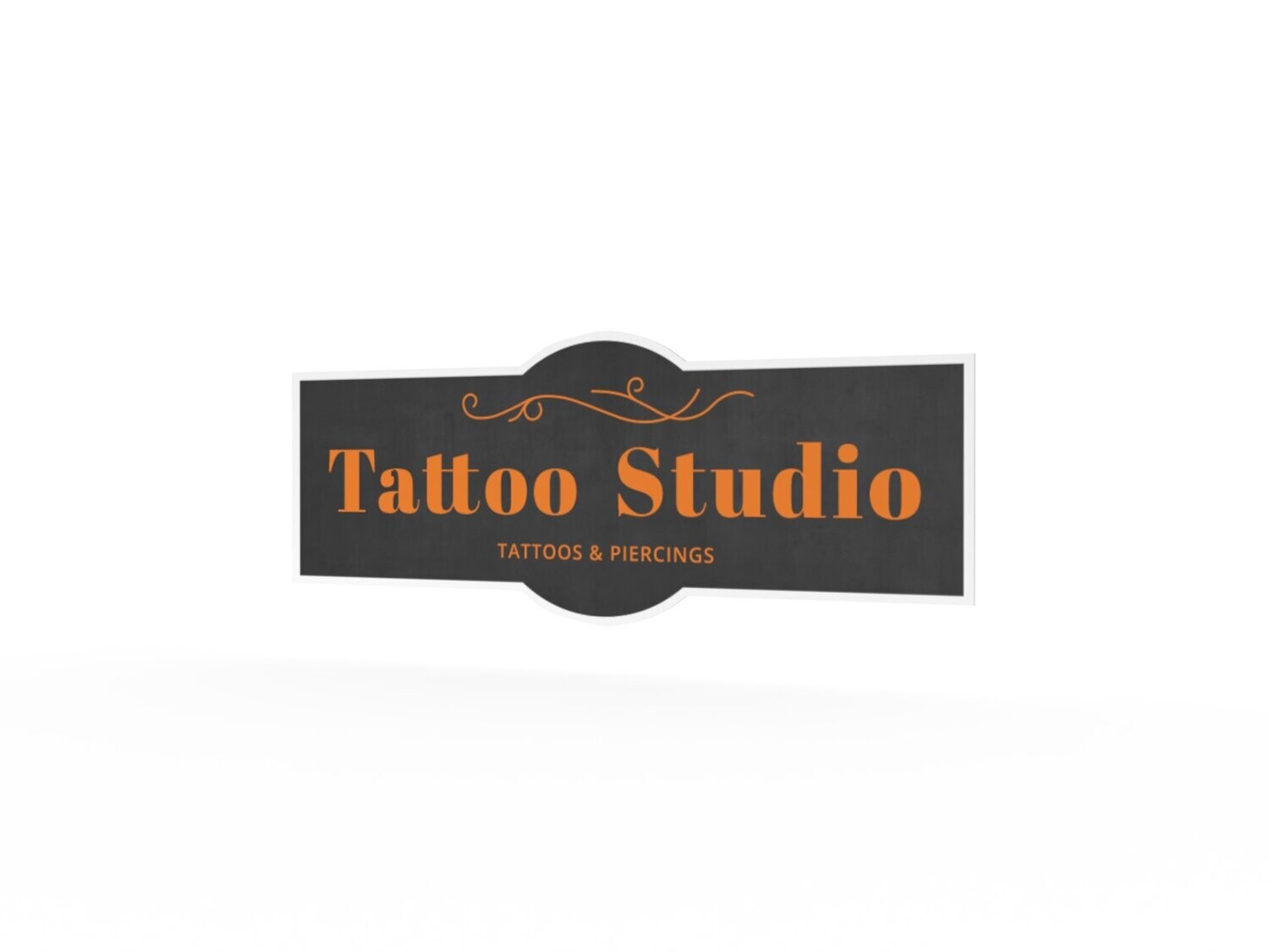 Werbeaufkleber, Tattoo Studio, 1200 x 475 mm