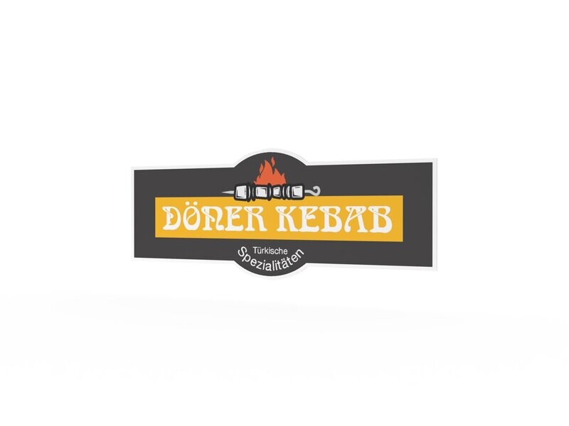 Werbeaufkleber, Döner Kebab, 1200 x 475 mm Werbeaufkleber, Döner Kebab, 1200 x 475 mm