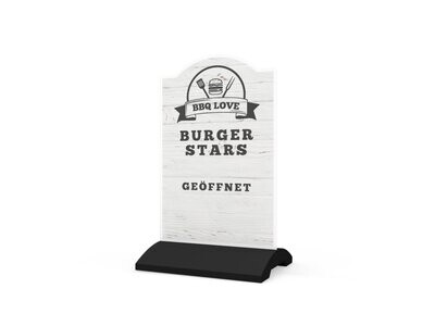 Werbeaufsteller, Burger Stars, 600 x 1150 mm