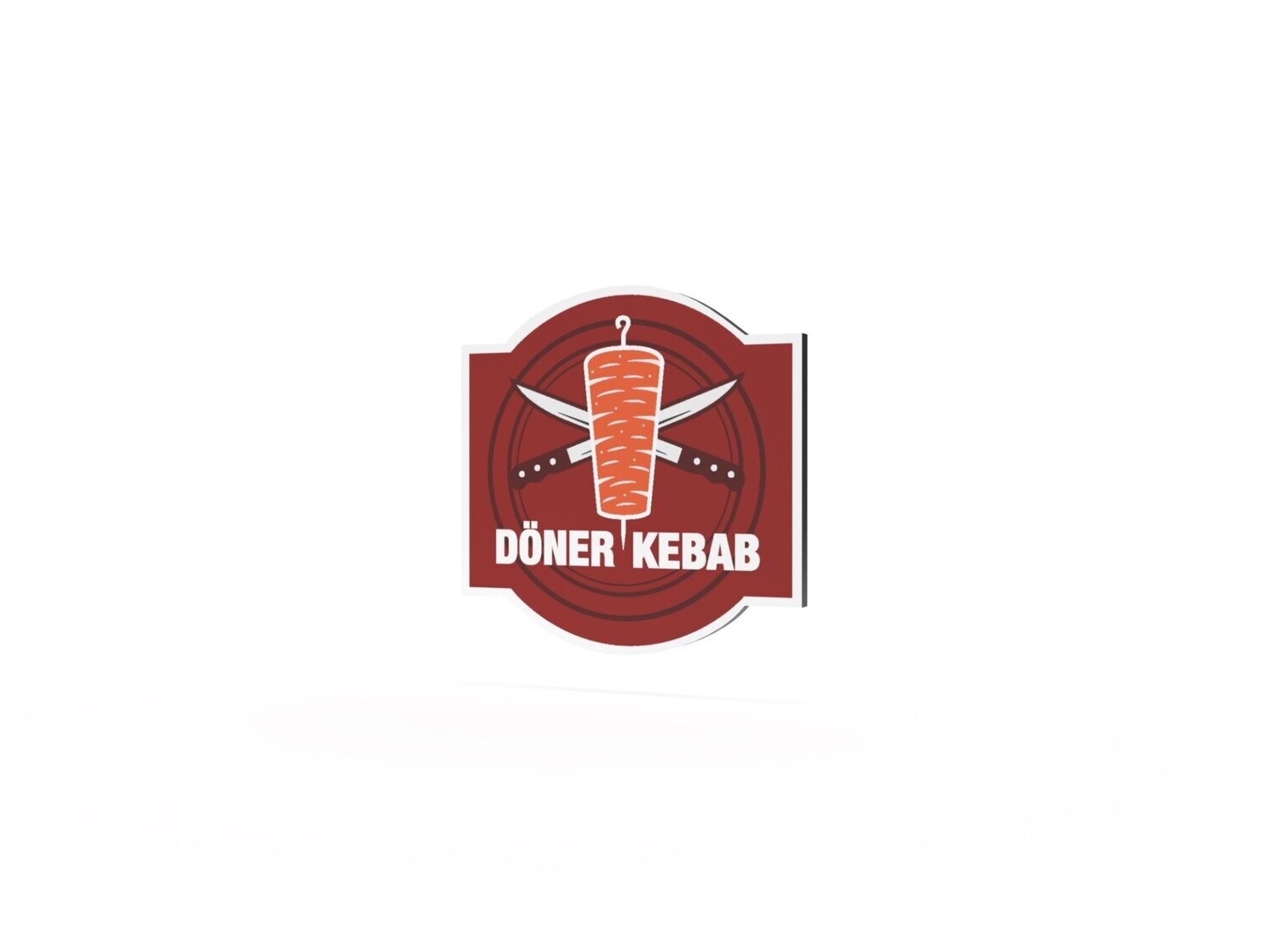 Werbeschild, Döner Kebab, 600 x 600 mm