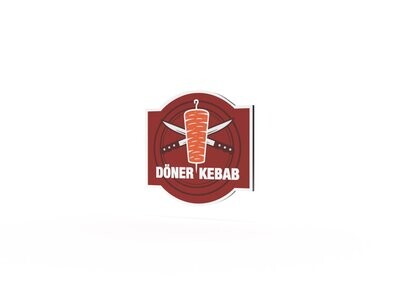 Werbeschild, Döner Kebab, 600 x 600 mm Werbeschild, Döner Kebab, 600 x 600 mm