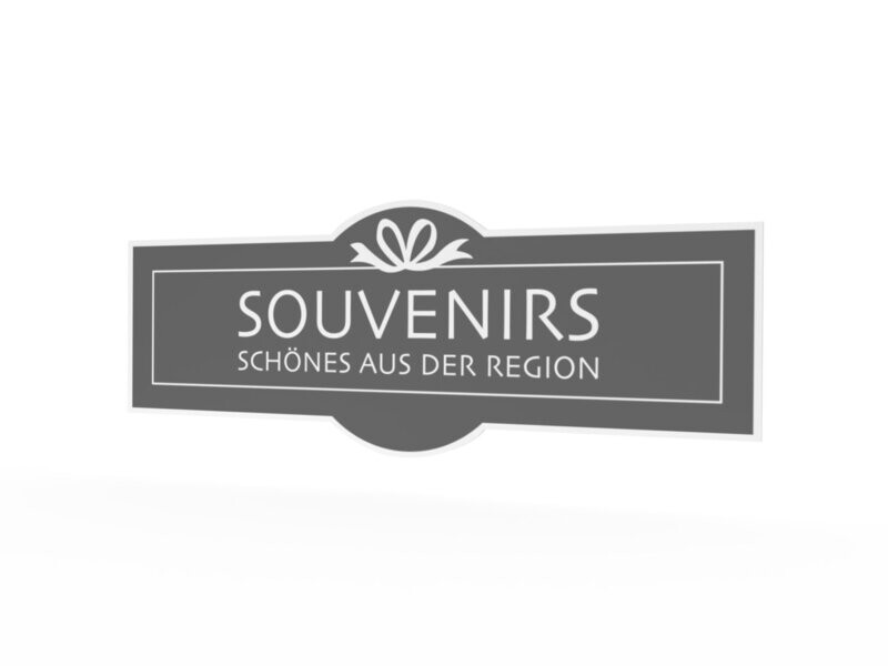 Werbeaufkleber, Souvenirs, 1600 x 600 mm Werbeaufkleber, Souvenirs, 1600 x 600 mm