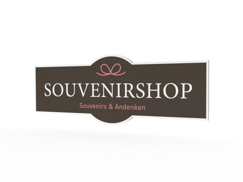 Werbeschild, Souvenirshop, 1600 x 600 mm Werbeschild, Souvenirshop, 1600 x 600 mm