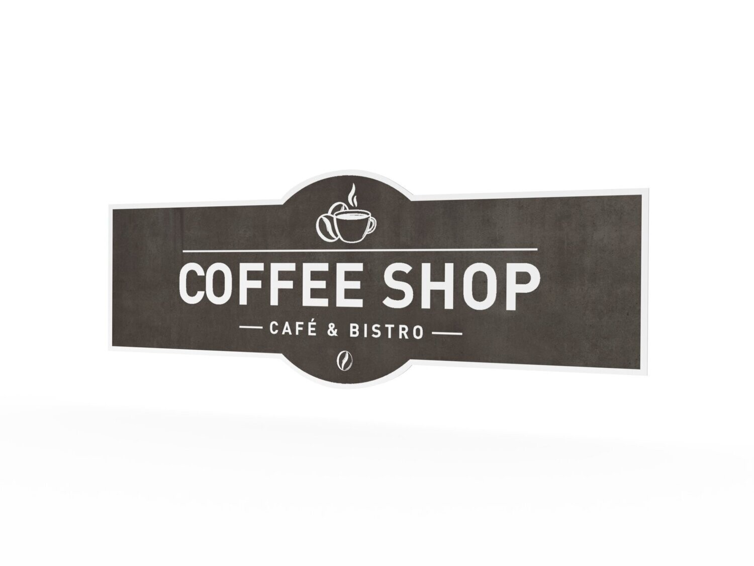 Werbeaufkleber, Coffee Shop, 1600 x 600 mm