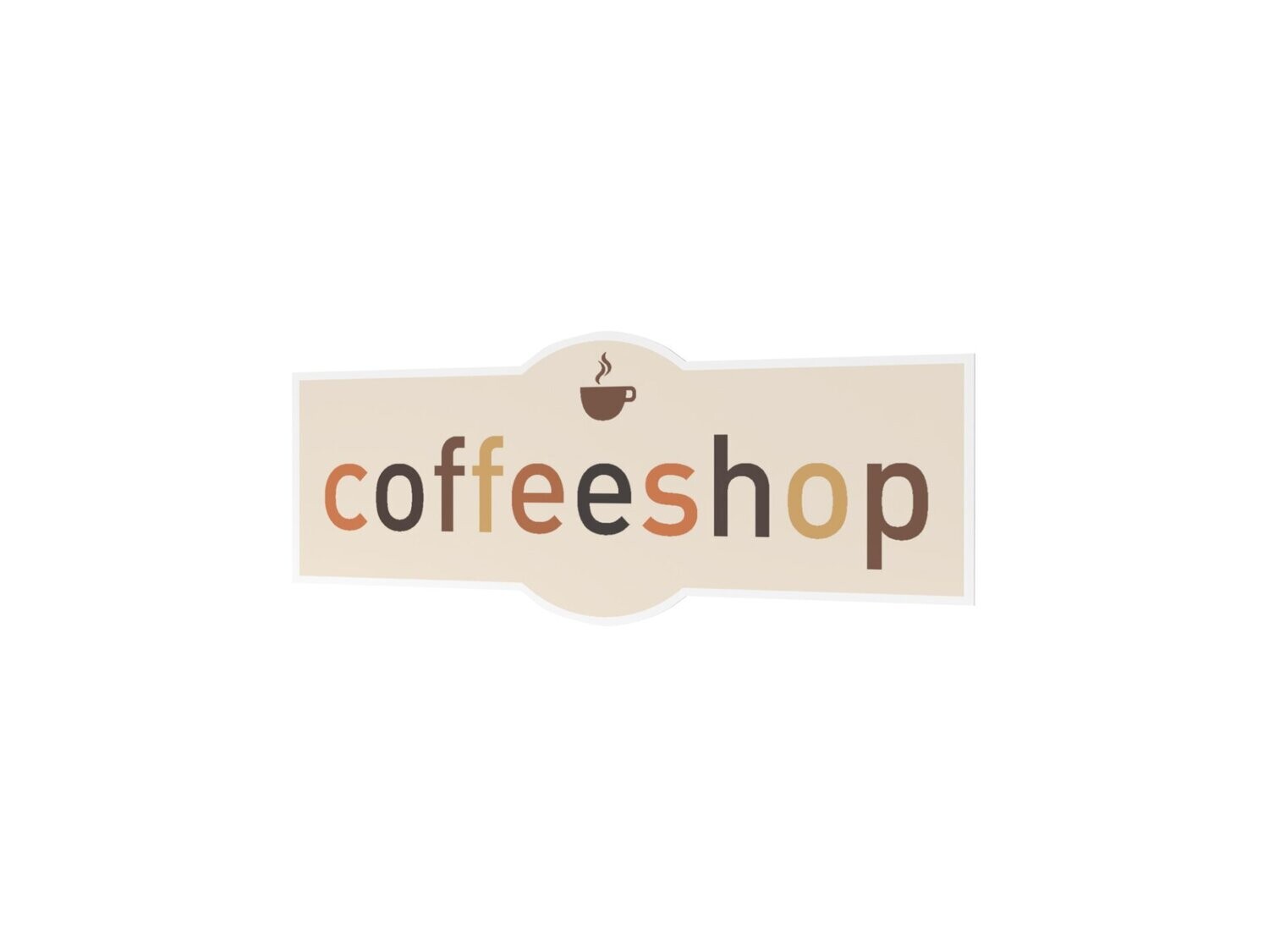 Werbeaufkleber, coffeeshop, 1200 x 475 mm