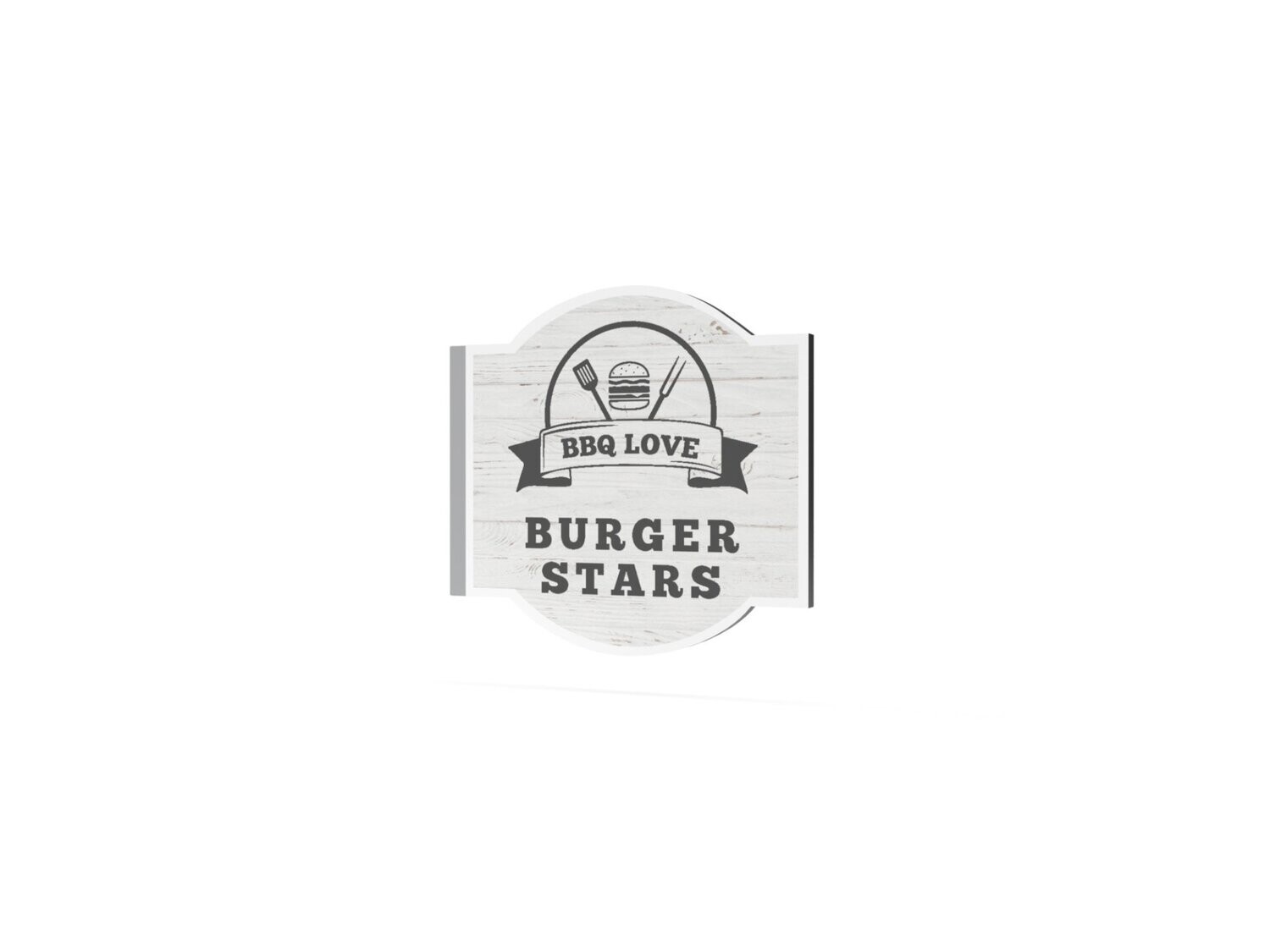 Werbeausleger, Burger Stars, 630 x 600 mm