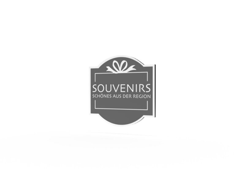 Werbeschild, Souvenirs, 600 x 600 mm Werbeschild, Souvenirs, 600 x 600 mm