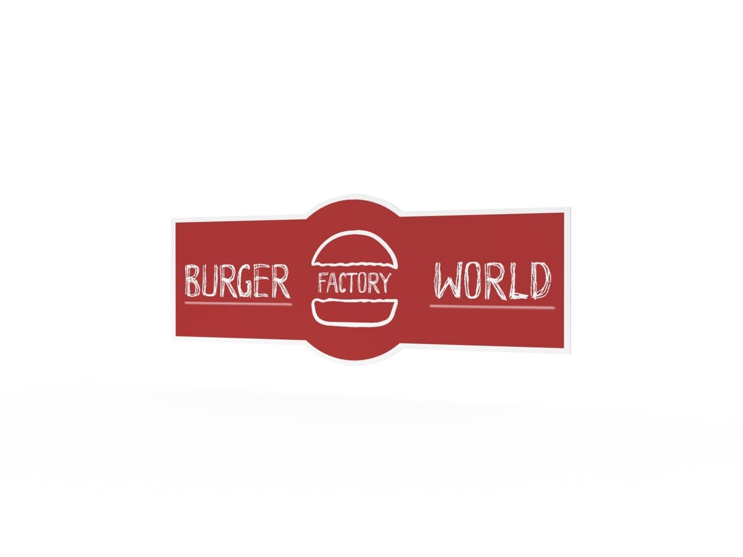 Werbeaufkleber, Burger World, 1200 x 475 mm