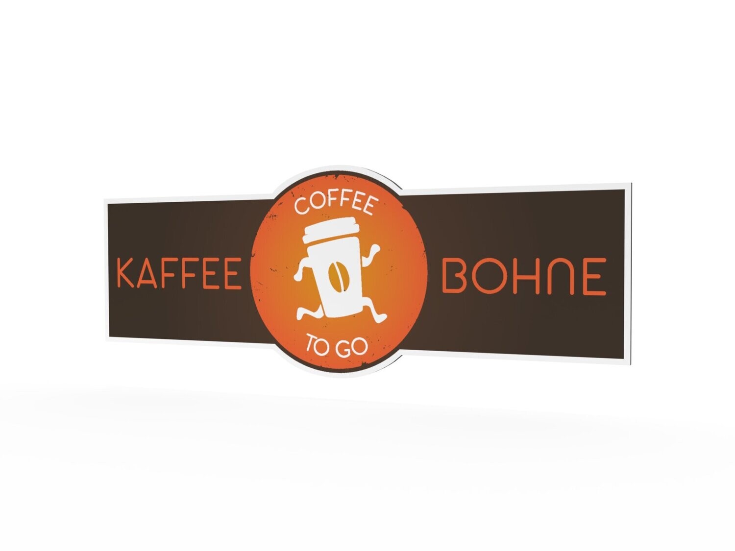 Werbeschild, Kaffee Bohne, 1600 x 600 mm
