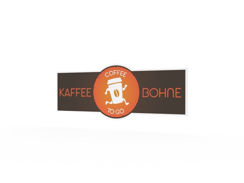 Werbeaufkleber, Kaffee Bohne, 1200 x 475 mm