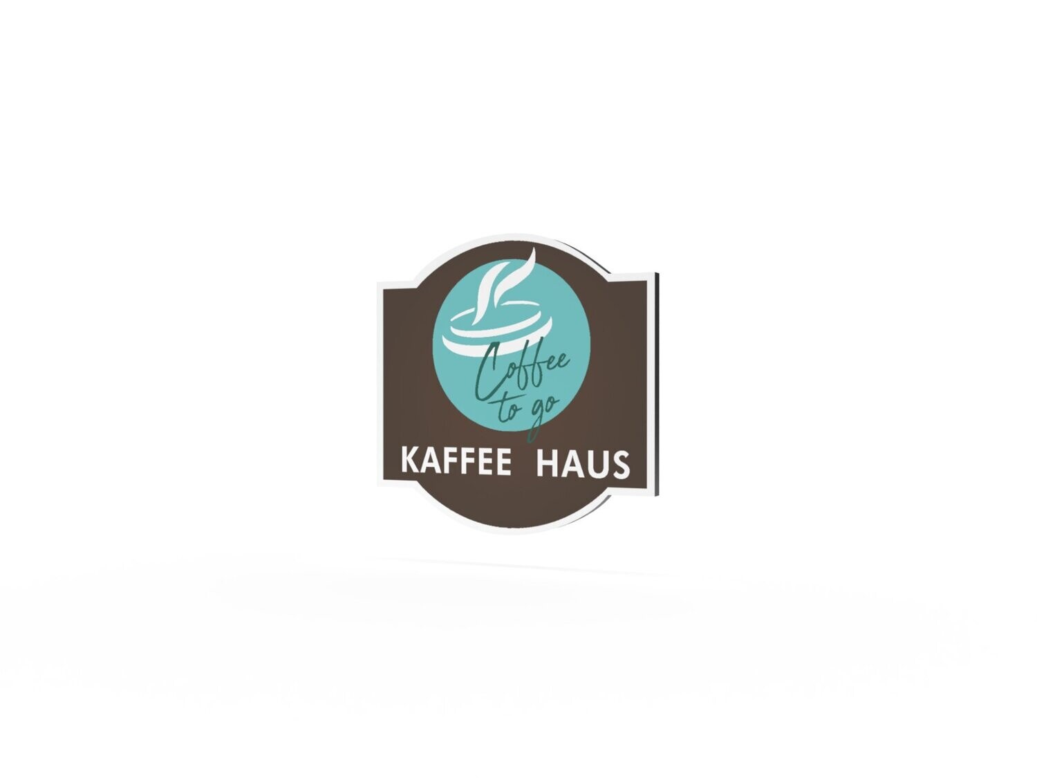 Werbeschild, Kaffee Haus, 600 x 600 mm