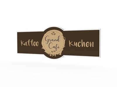 Werbeschild, Grand Café, 1600 x 600 mm Werbeschild, Grand Café, 1600 x 600 mm