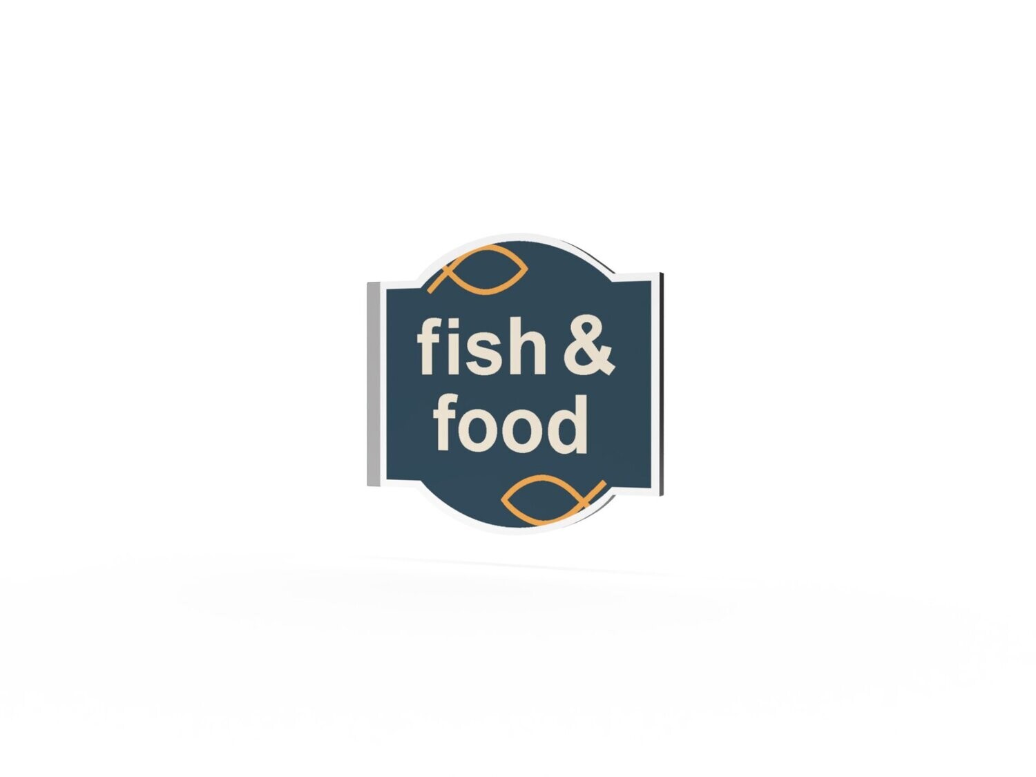 Werbeausleger, Fish & Food, 630 x 600 mm