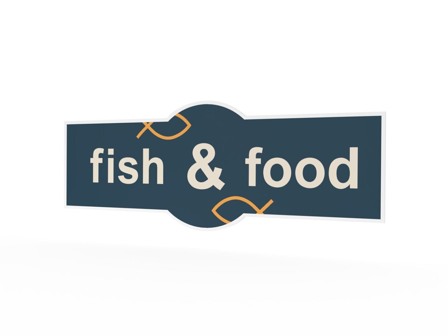 Werbeaufkleber, Fish & Food, 1600 x 600 mm