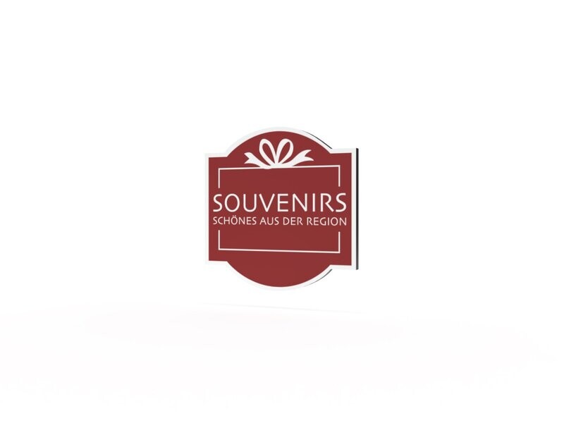 Werbeschild, Souvenirs, 600 x 600 mm Werbeschild, Souvenirs, 600 x 600 mm