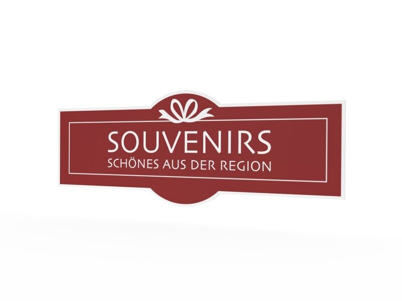 Werbeaufkleber, Souvenirs, 1600 x 600 mm Werbeaufkleber, Souvenirs, 1600 x 600 mm