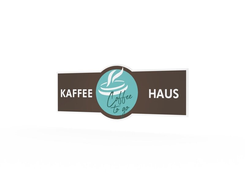 Werbeaufkleber, Kaffee Haus, 1200 x 475 mm Werbeaufkleber, Kaffee Haus, 1200 x 475 mm