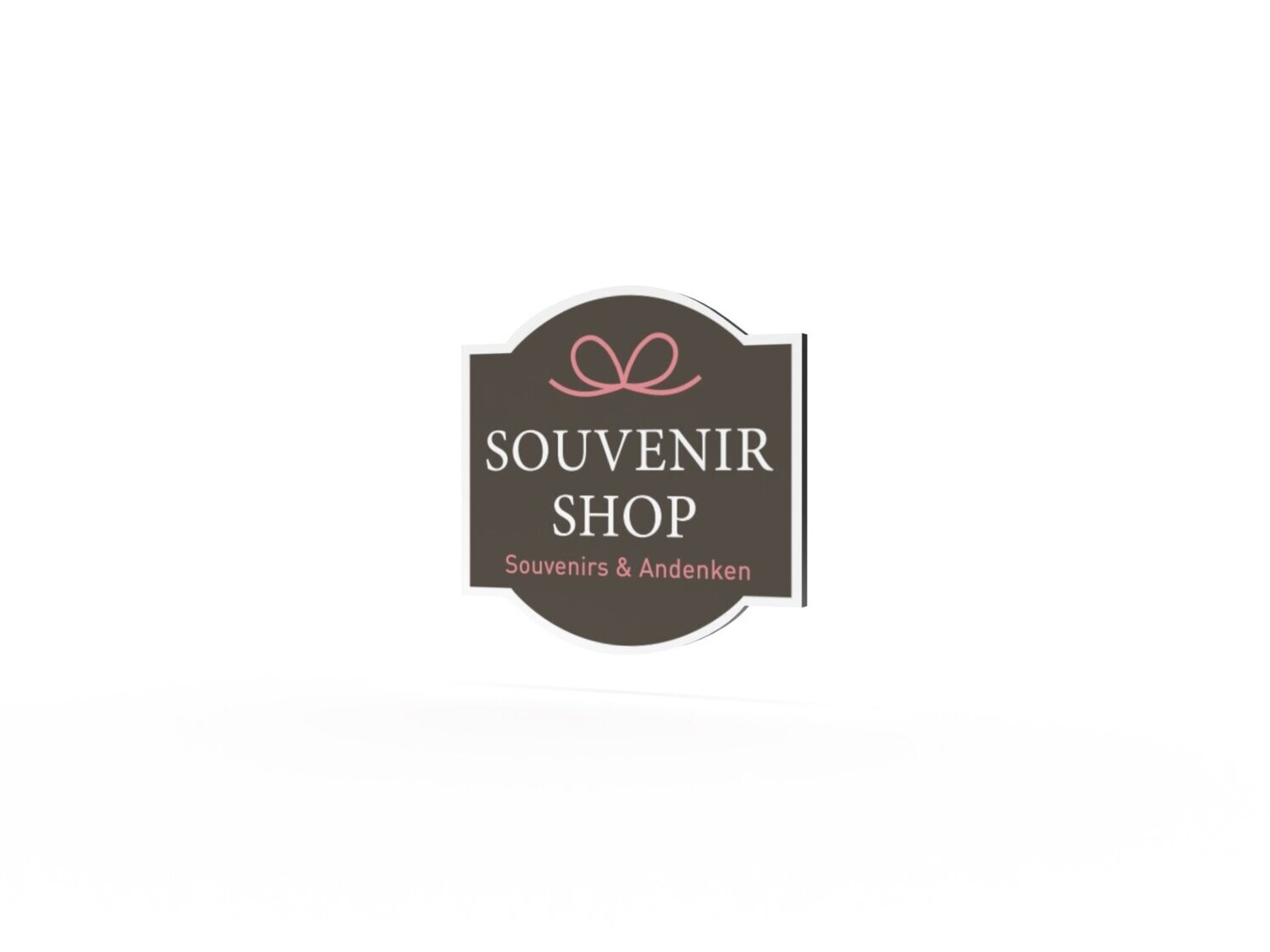 Werbeschild, Souvenirshop, 600 x 600 mm