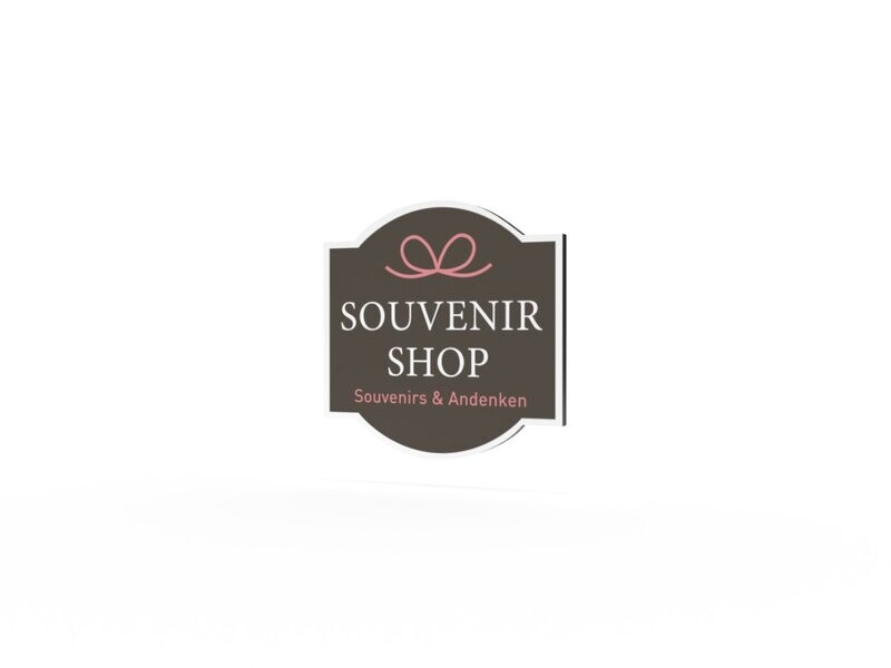 Werbeschild, Souvenirshop, 600 x 600 mm Werbeschild, Souvenirshop, 600 x 600 mm