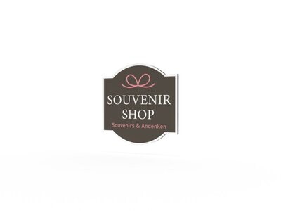 Werbeschild, Souvenirshop, 600 x 600 mm Werbeschild, Souvenirshop, 600 x 600 mm