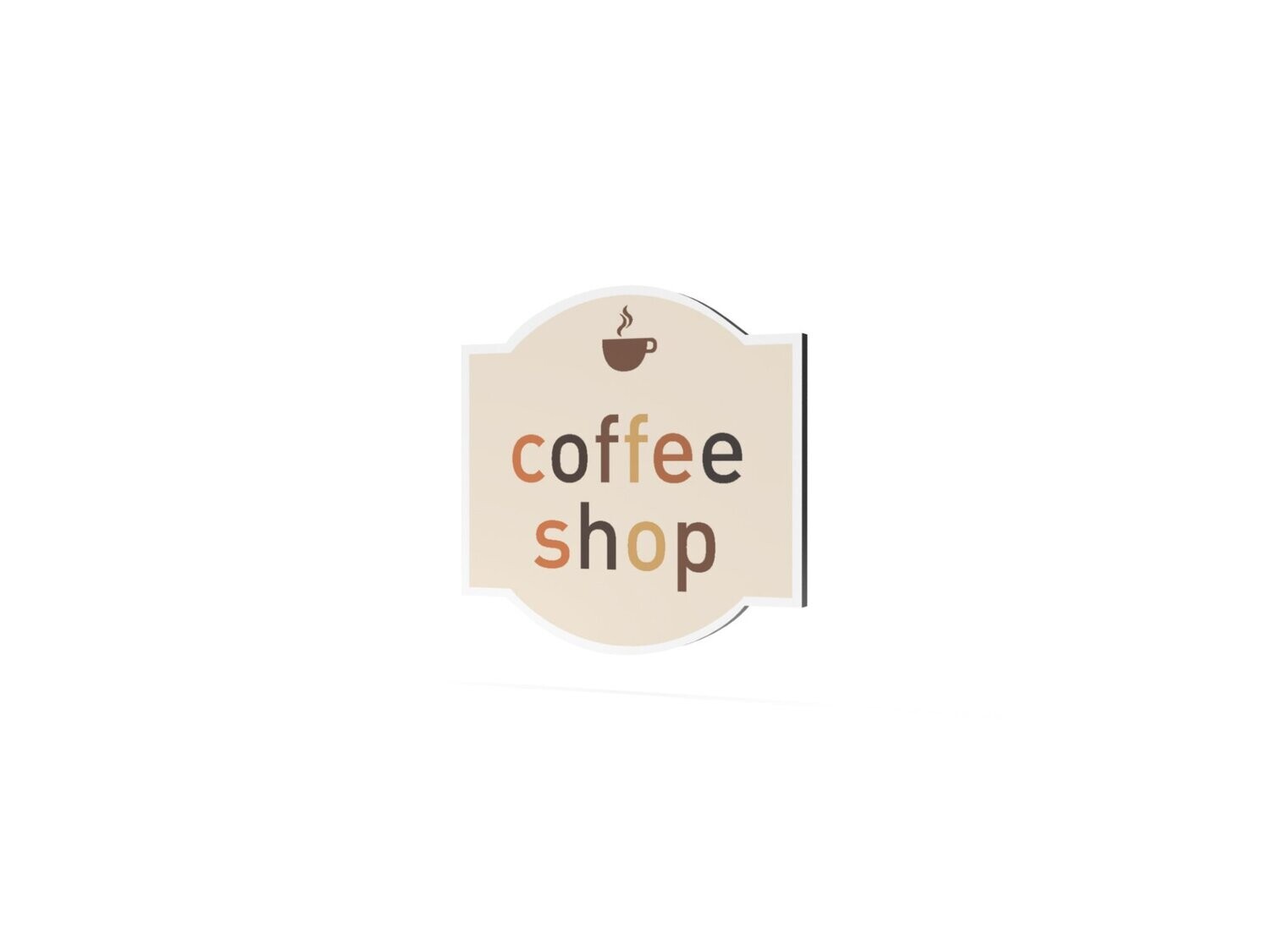 Werbeschild, coffeeshop, 600 x 600 mm