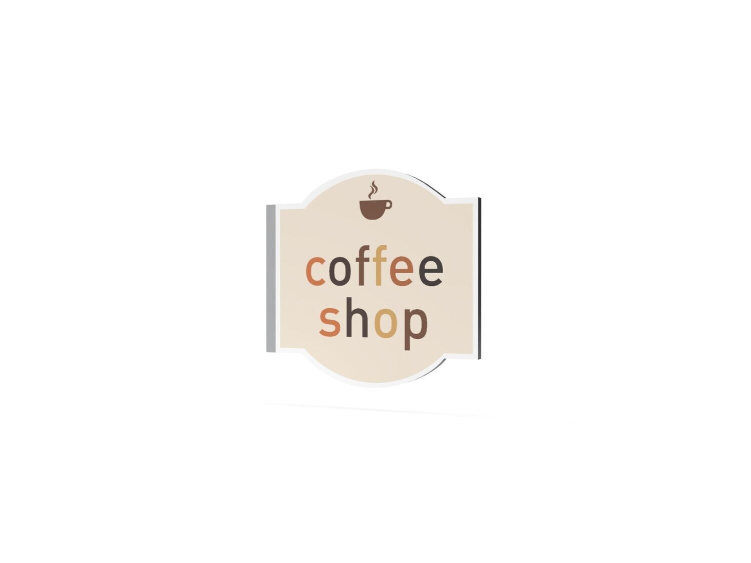Werbeausleger, coffeeshop, 630 x 600 mm