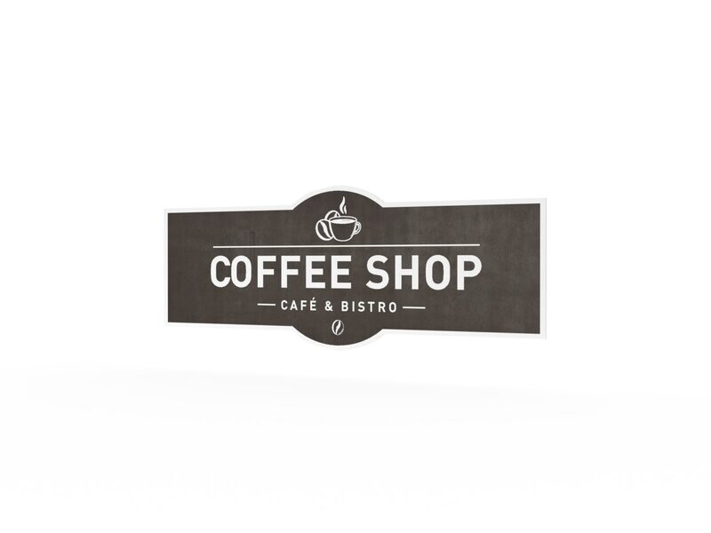 Werbeaufkleber, Coffee Shop, 1200 x 475 mm Werbeaufkleber, Coffee Shop, 1200 x 475 mm