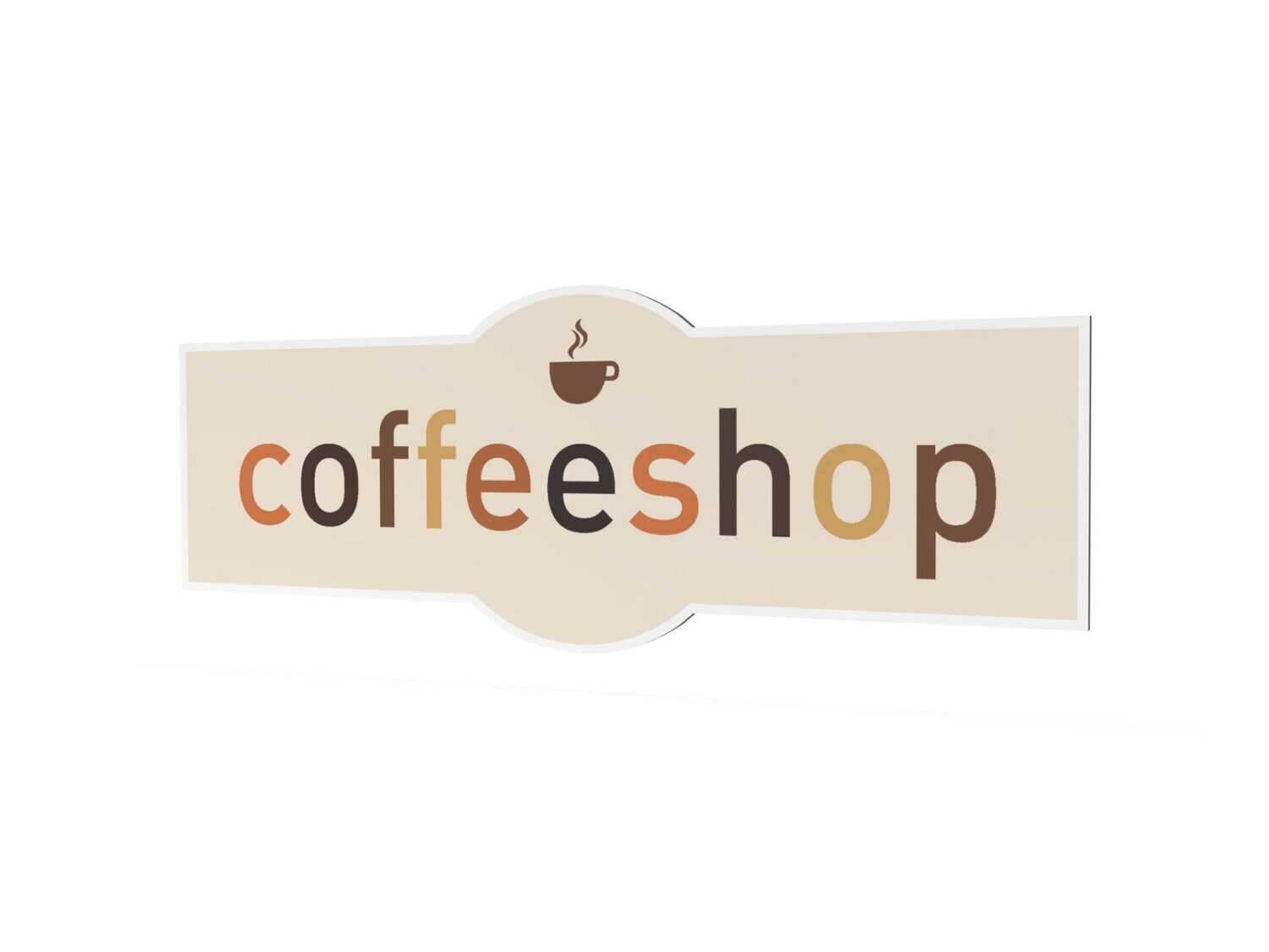 Werbeschild, coffeeshop, 1600 x 600 mm