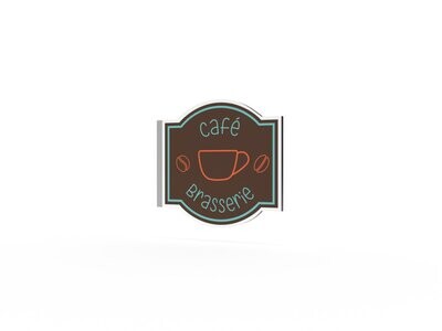 Werbeausleger, Café Brasserie, 630 x 600 mm Werbeausleger, Café Brasserie, 630 x 600 mm