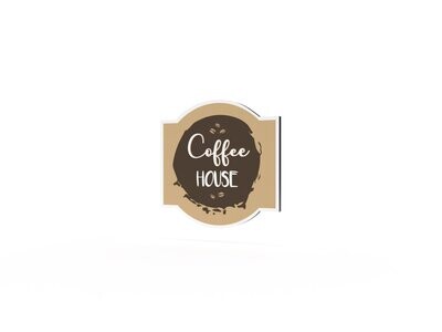 Werbeschild, Coffee House, 600 x 600 mm Werbeschild, Coffee House, 600 x 600 mm