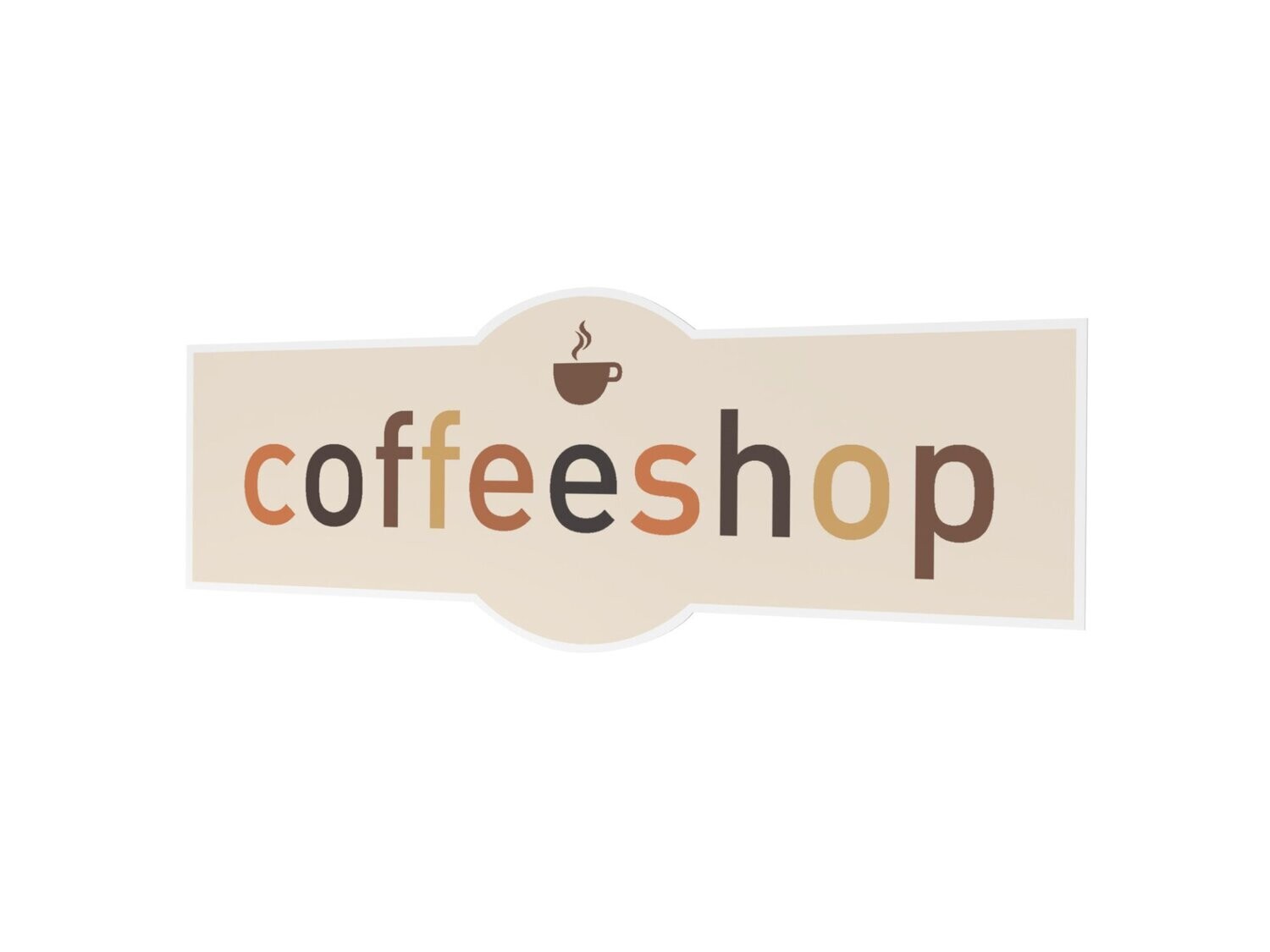 Werbeaufkleber, coffeeshop, 1600 x 600 mm