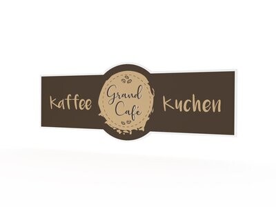 Werbeaufkleber, Grand Café, 1600 x 600 mm Werbeaufkleber, Grand Café, 1600 x 600 mm